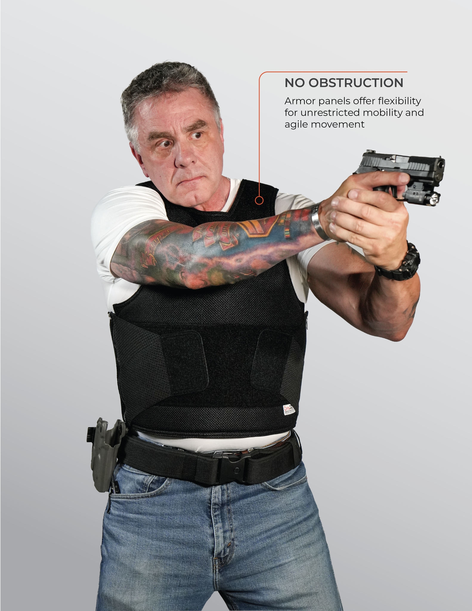 NIJ Level IIIA/HG2 Concealable Body Armor by OPX Ultra - High Performance